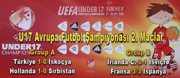 U17 Avrupa ampiyonas'nda Trkiye ikinci man da kazand: Trkiye 1-0 skoya