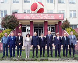 Macit, Yerkel ve Bayraktar, TFF Meral-Celal Aras Spor Lisesi�nde �nceleme Yapt�